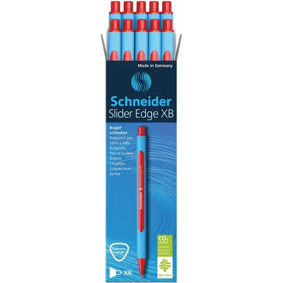 Penna a sfera Slider Edge XB - Rosso - 10 pz Schneider - 1