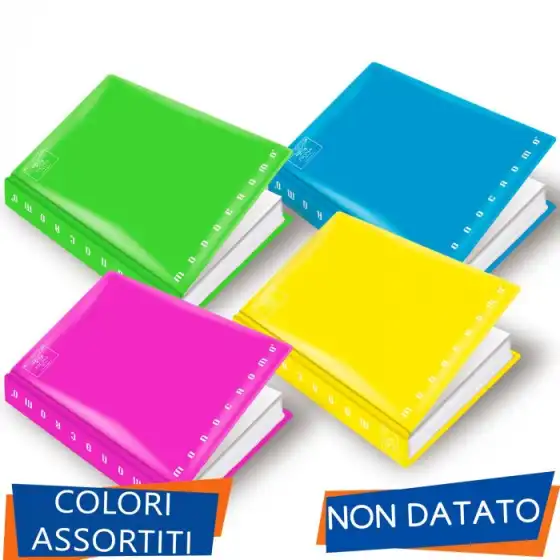 Diario Scuola Monocromo Pocket Fluo 16 Mesi Colori Assortiti Pigna - 1