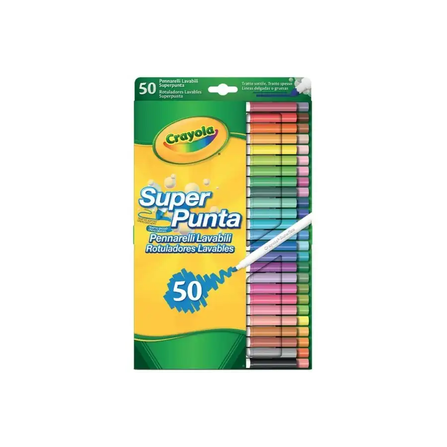 Super Punta Pennarelli Lavabili 50 pezzi Crayola - 1