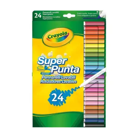 Super Punta Pennarelli Lavabili 24 pezzi Crayola - 1