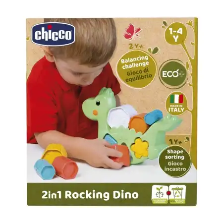 Rocking Dino 2 in 1 Impila e Incastra Chicco - 1