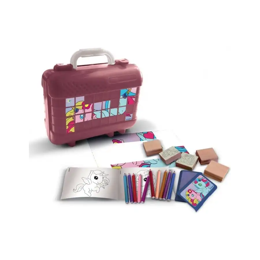Valigetta Set Timbri e Colori Unicorni Multiprint - 1