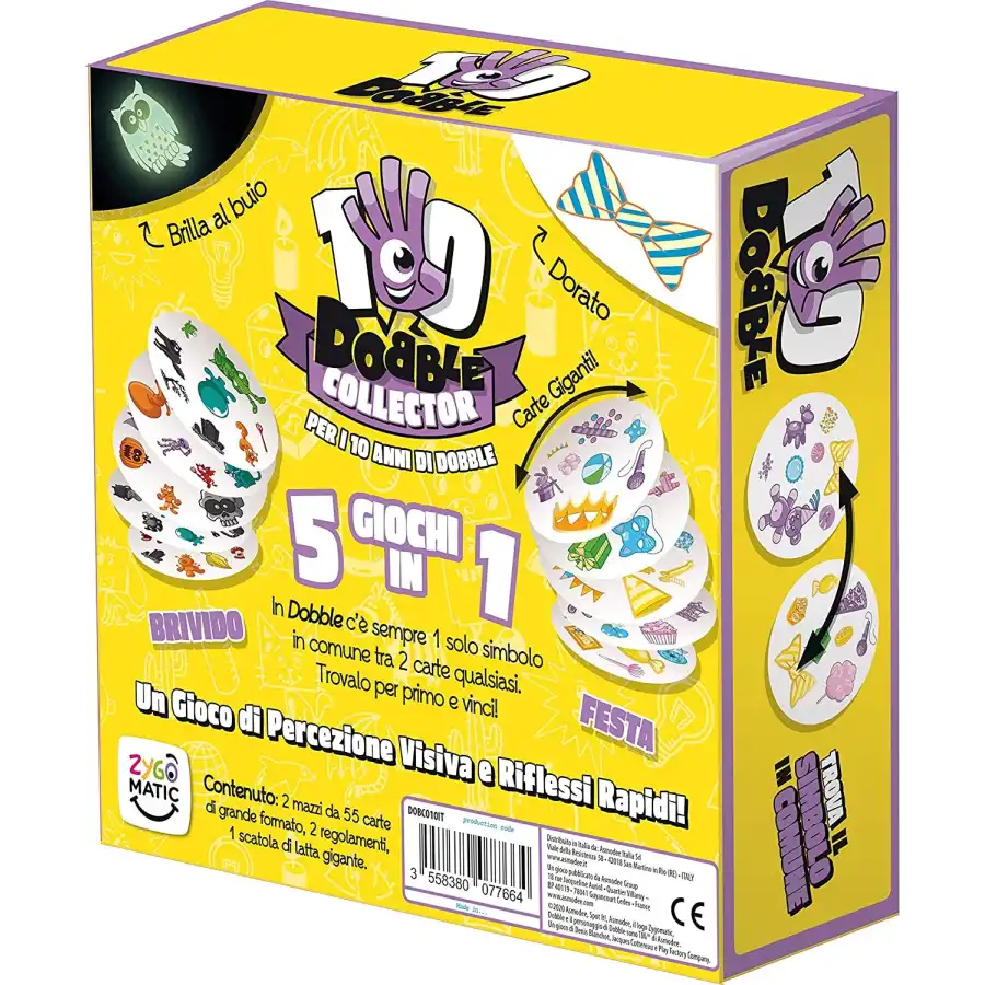 Dobble Collector Gioco da Tavolo Edizione 10° Anniversario Asmodee - 2