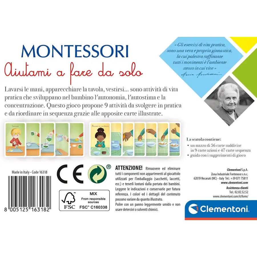 Montessori Carte Aiutami a Fare da Solo 16318 Clementoni - 2