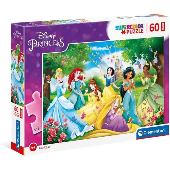 Disney Princess Supercolor Puzzle 60 Maxi Pezzi 26471 Clementoni - 1