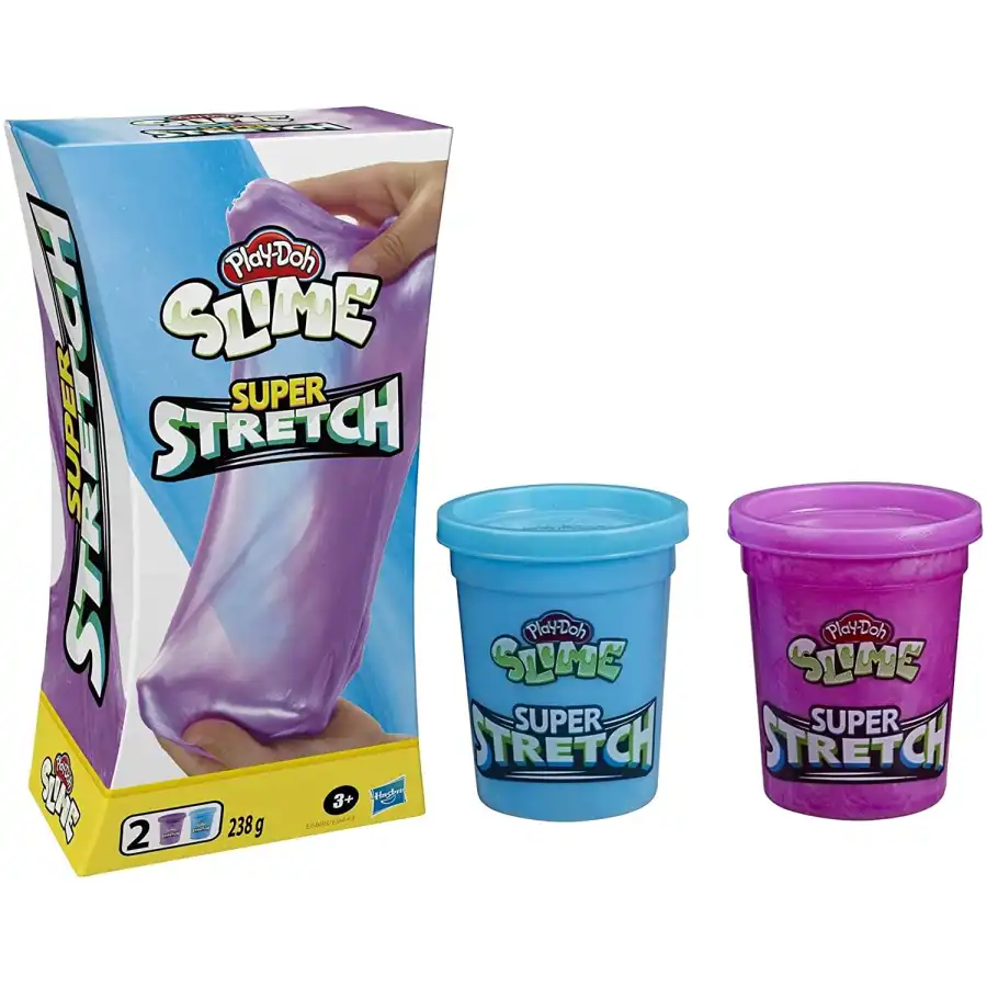 Play-Doh Slime Super Stretch Purple e Blue Pack Hasbro - 1