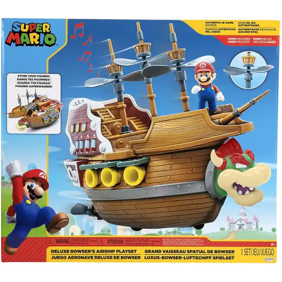 Super Mario Playset Aeronave Deluxe di Bowser Jakks Pacific - 1
