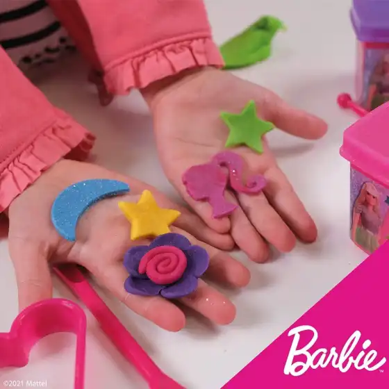 Barbie Glitter Dough Multipack 3 Vasetti Lisciani - 5