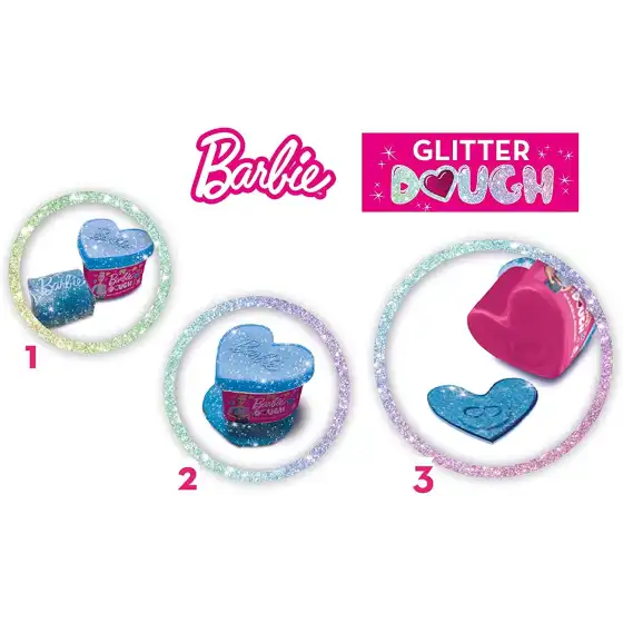 Barbie Glitter Dough Multipack 3 Vasetti Lisciani - 3