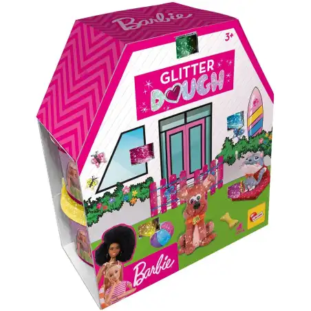 Barbie Glitter Dough Multipack 5 Vasetti Lisciani - 4