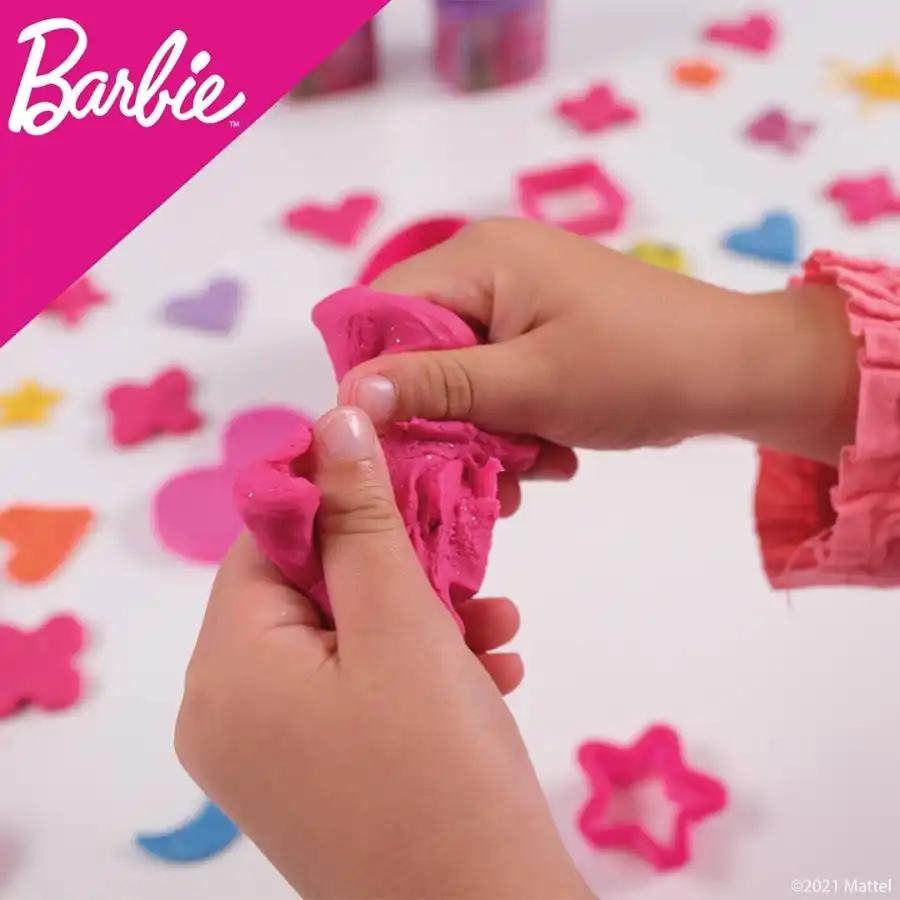 Barbie Glitter Dough Multipack 4 Vasetti Lisciani - 1
