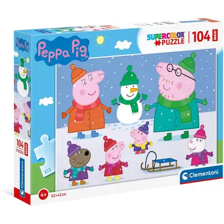 Peppa Pig Supercolor Puzzle 104 Maxi Pezzi 23752 Clementoni - 2