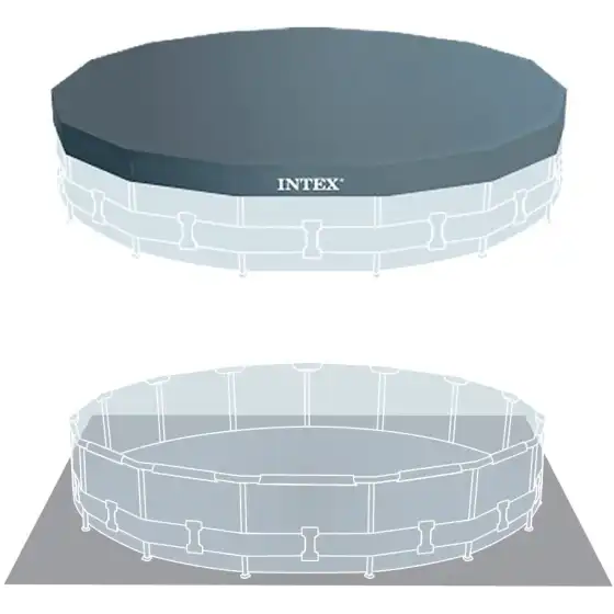 Piscina Prism Frame 26726 con Pompa Filtro, Scaletta , Telo di copertura 457 x 122 cm Intex - 4