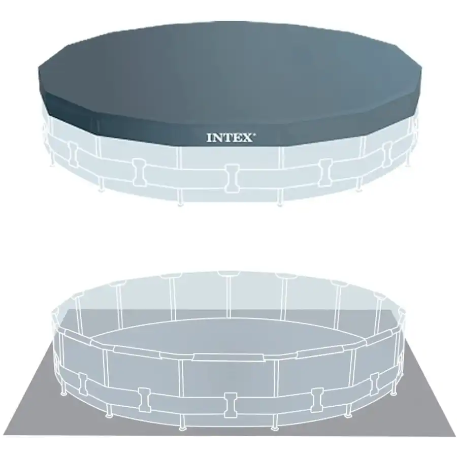Piscina Prism Frame 26726 con Pompa Filtro, Scaletta , Telo di copertura 457 x 122 cm Intex - 4