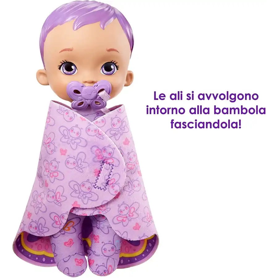 My Garden Baby - Bambola Baby Farfalla Lilla HBH39 Mattel - 4