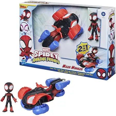 Spider-man Veicolo e Personaggio 2 in 1 Techno Racer Hasbro - 1