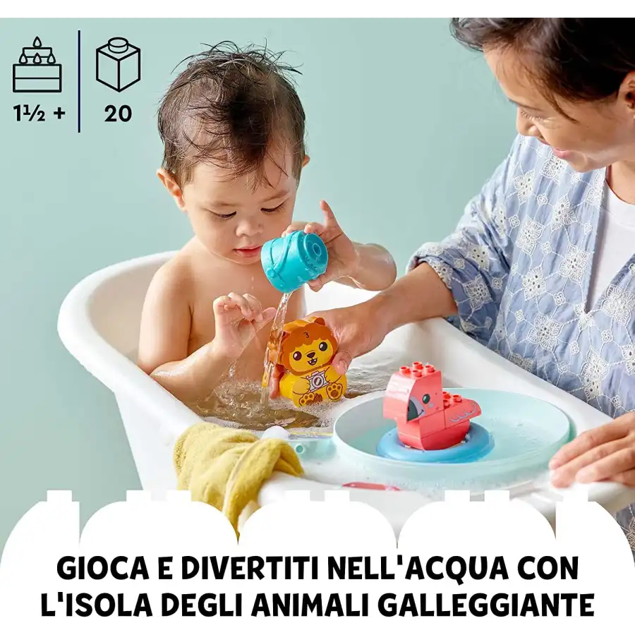 Lego Duplo 10966 Ora del Bagnetto : Isola degli Animali Galleggiante Lego - 2