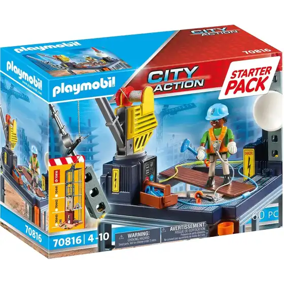 Playmobil City Action 70816 Starter Pack Cantiere con montacarichi - 1