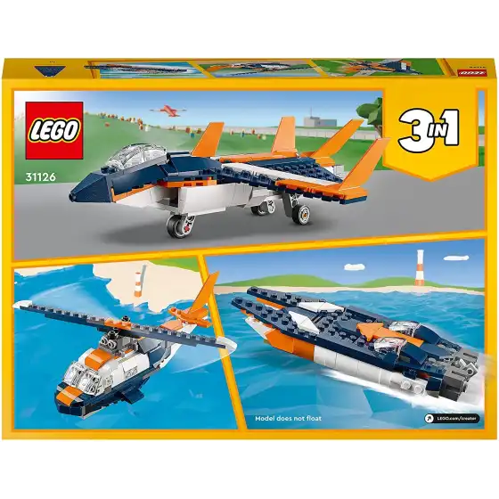 Lego Creator 31126 Set Jet Supersonico 3 in 1 Lego - 1