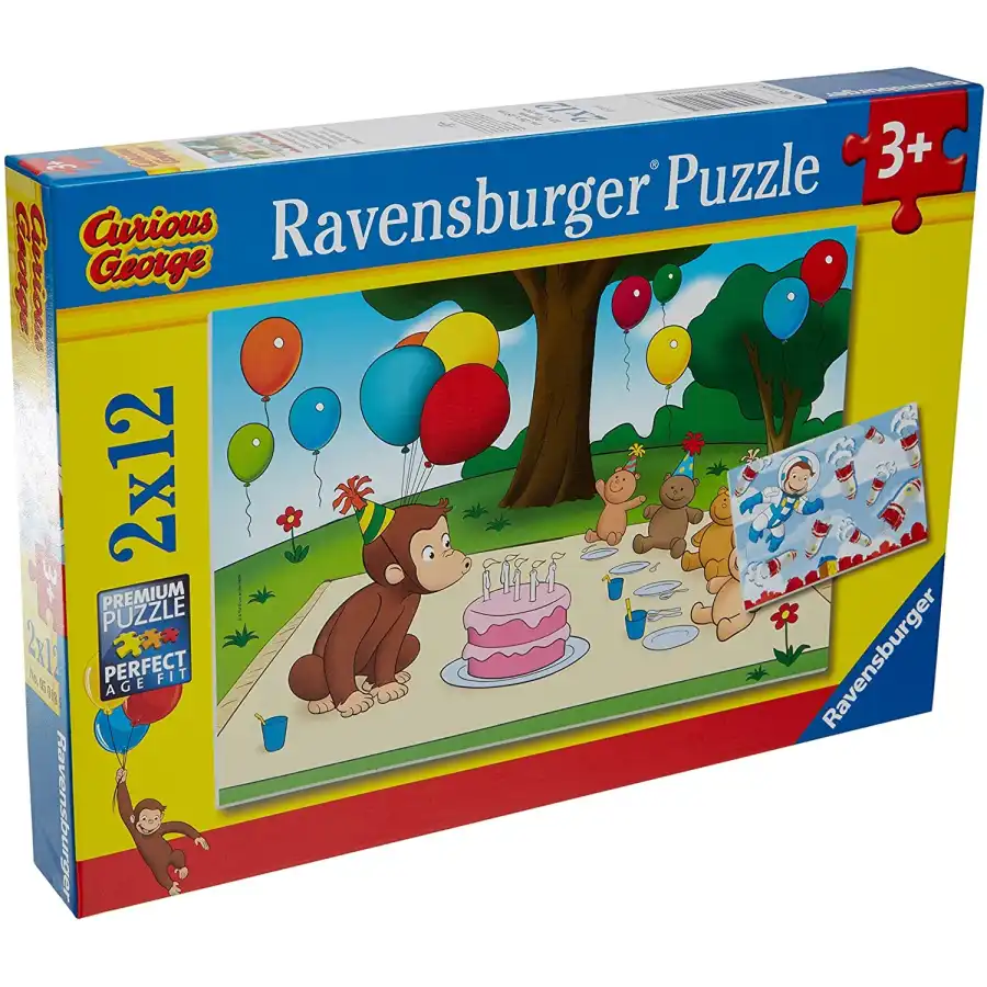 Puzzle Curioso come George 2x12 pezzi 05018 Ravensburger - 1