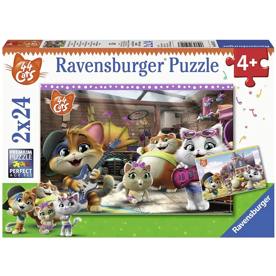Puzzle 44 Gatti 2x24 pezzi 05012 Ravensburger - 1