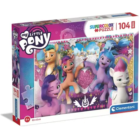 My Little Pony Supercolor Puzzle 104 maxi pezzi 23765 Clementoni - 1