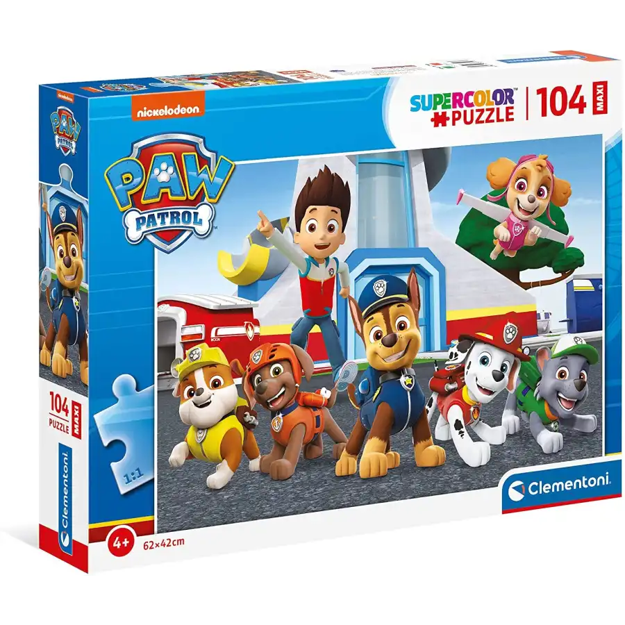 Paw Patrol Supercolor Puzzle 104 maxi pezzi 23753 Clementoni - 1