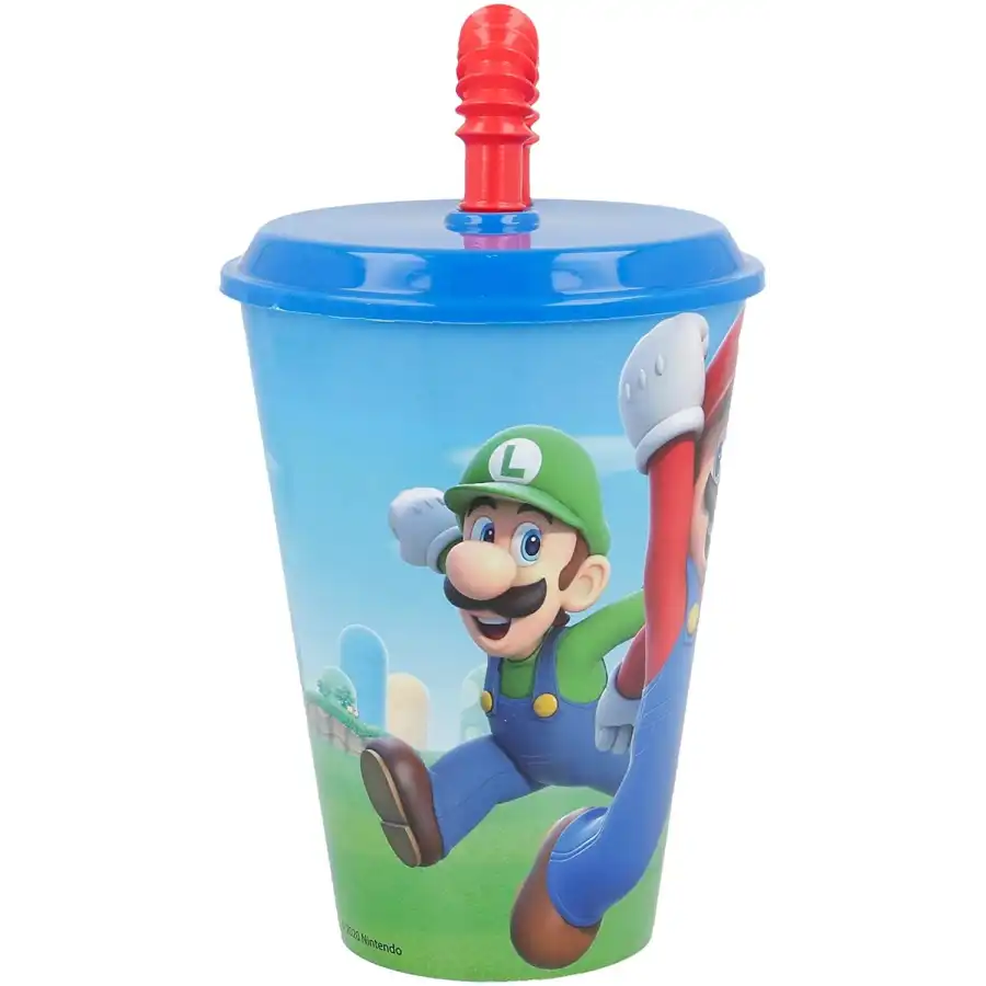 Super Mario Bicchiere con Cannuccia Originale - 2