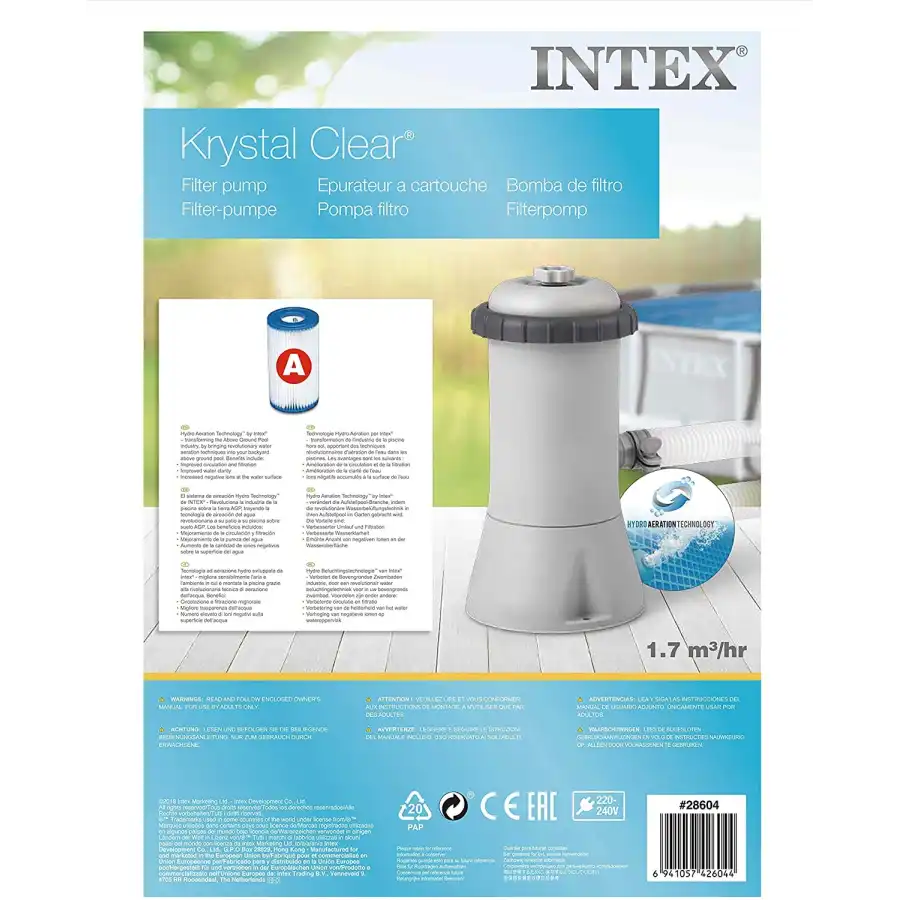 Intex 28604 Pompa Filtro per Piscina Easy-Frame 2.006 l/h Intex - 2