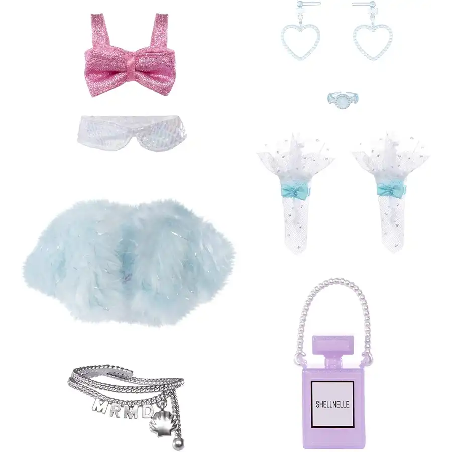 Mermaze Mermaidz Bambola Shellnelle Sirena con Coda Cambia Colore MGA - 2