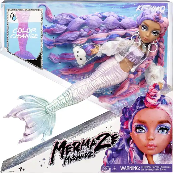 Mermaze Mermaidz Bambola Kishiko Sirena con Coda Cambia Colore MGA - 2