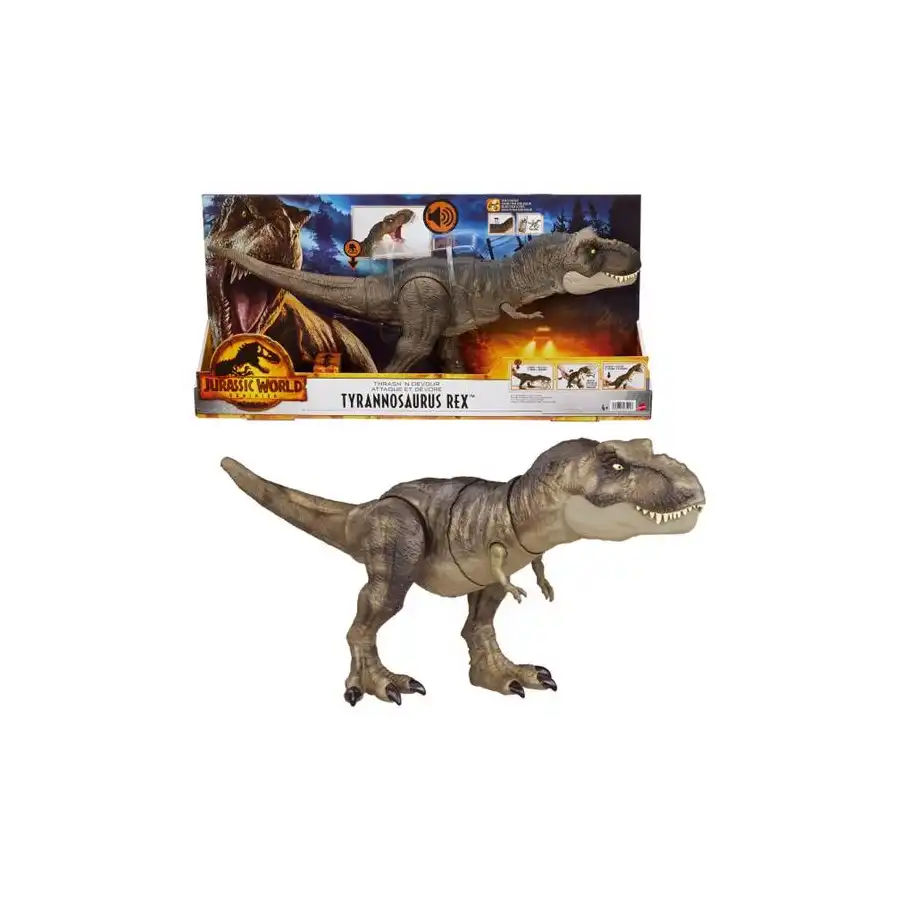 Jurassic World Dominion Dinosauro T-Rex Devasta e Divora HDY55 Mattel - 1