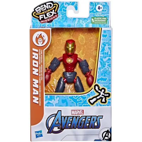 Marvel Avengers Bend and Flex Missione di Fuoco con Iron Man Hasbro - 1