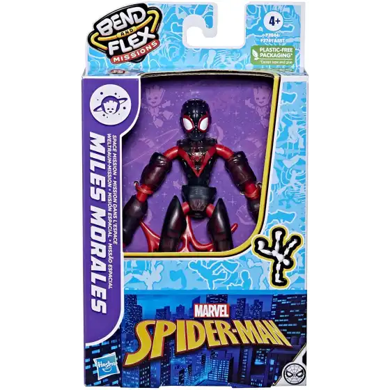 Marvel Spiderman Bend and Flex Missione nello Spazio con Miles Morales Hasbro - 1