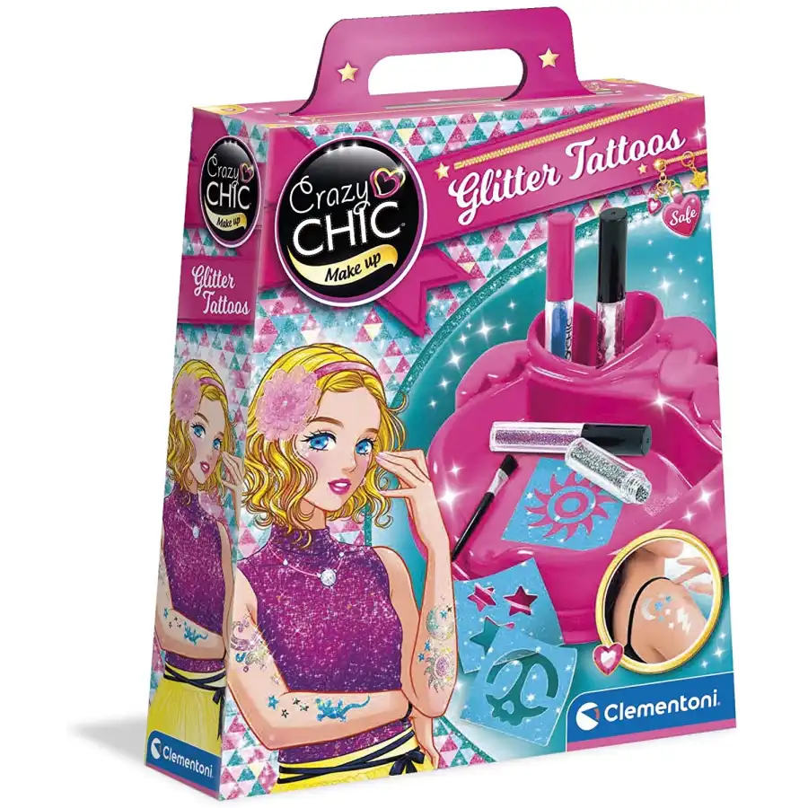 Crazy Chic Glitter Tattoos 18513 Clementoni - 1