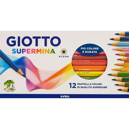 Giotto Supermina Pastelli 12 pz Fila - 1