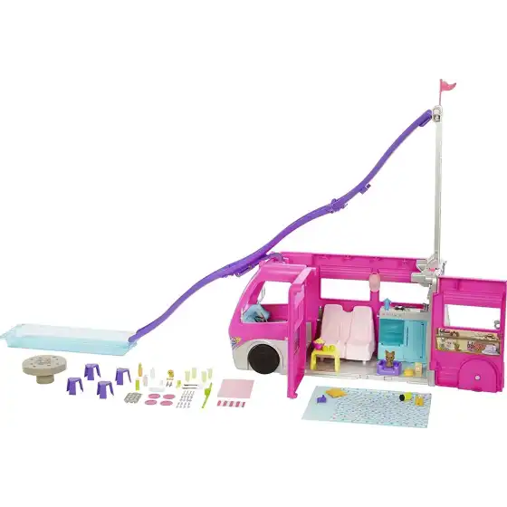 Barbie Camper Dei Sogni 7 Aree di gioco con 60+ Accessori HCD46 Mattel - 1