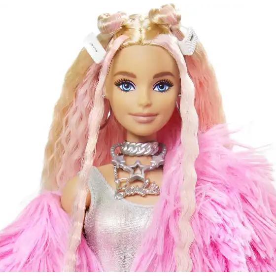 Barbie Extra Bambola Snodata con Pelliccia Rosa GRN28 Mattel - 3
