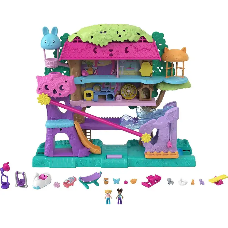 Polly Pocket Playset Casa sull'Albero dei Cuccioli HHJ06 Mattel - 2