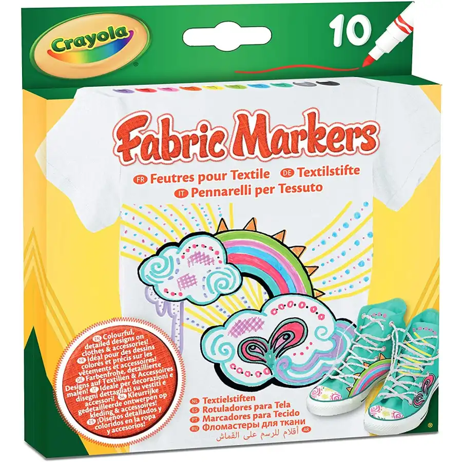 Crayola Pennarelli per Tessuto 10 pz Crayola - 1