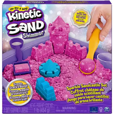 Kinetic Sand Shimmer Sabbia Rosa Glitter Spin Master - 1