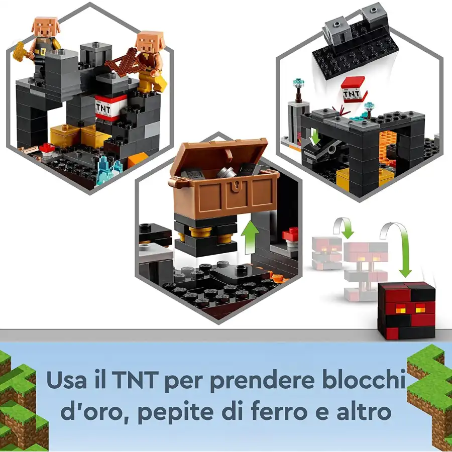 Lego Minecraft 21185 Bastione del Nether Lego - 3