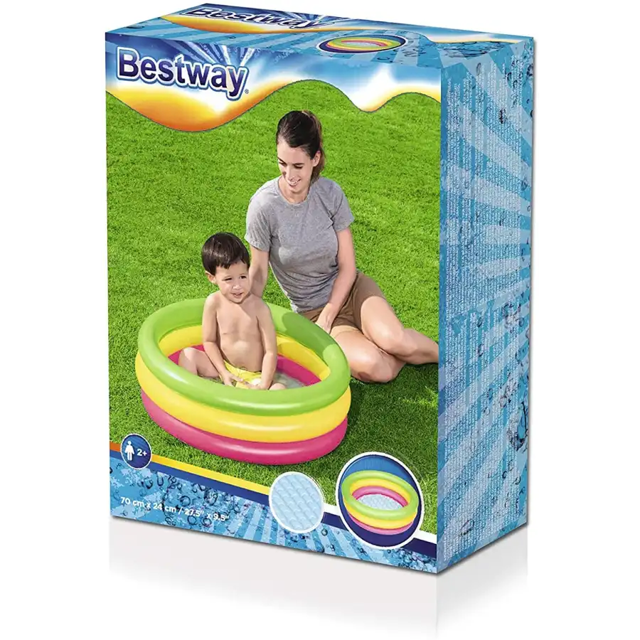 Piscina Gonfiabile Piccola 3 Anelli Colorati Bestway - 1