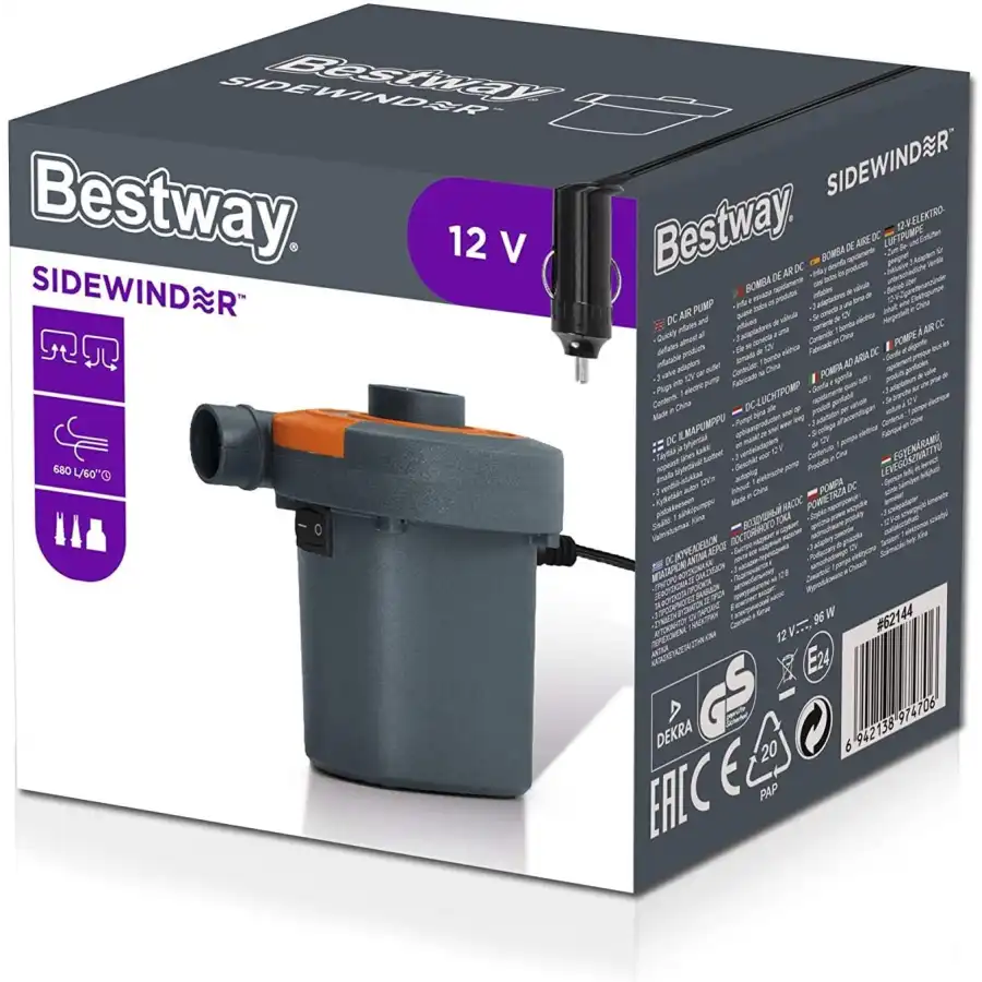 Pompa di Gonfiaggio Elettrica Corrente DC Bestway - 1