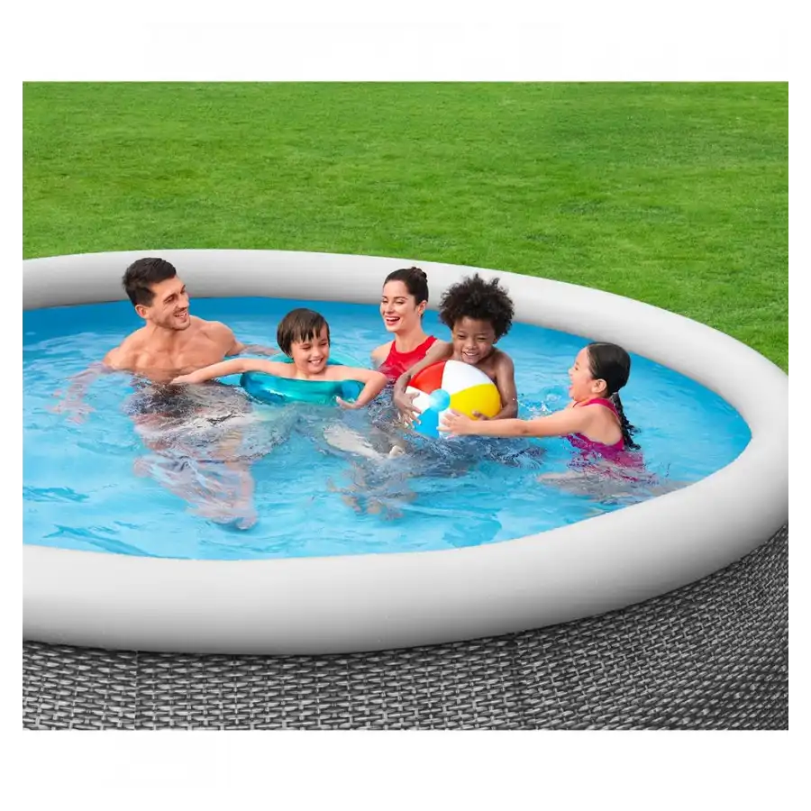 Bestway 57445 Piscina Gonfiabile Rotonda Grigia Fast Set 366 x 76 cm con Pompa Filtro Bestway - 4