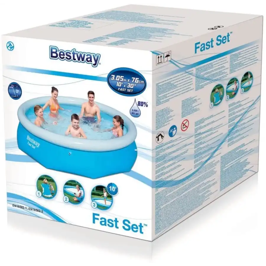 Bestway 57266 Piscina Gonfiabile Rotonda Fast Set 305 x 76 cm Bestway - 5