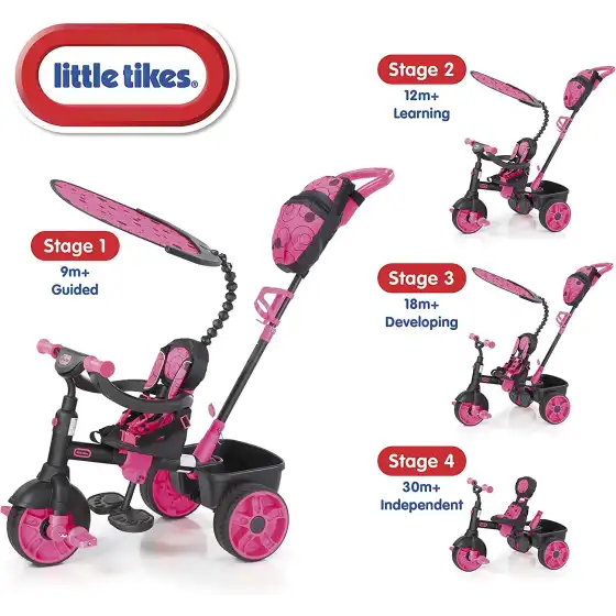 Little Tikes Triciclo Deluxe 4 in 1 - Triciclo a Tre Ruote Little Tikes - 7