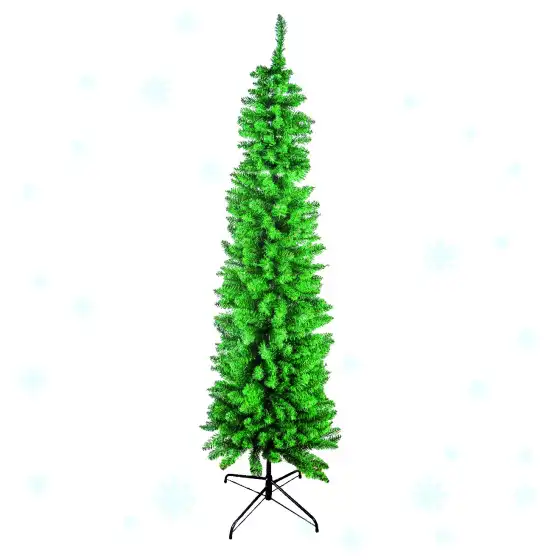 Albero di Natale Artificiale Verde Slim h 210 cm | Perfect Thin Slim Holyhome - 5