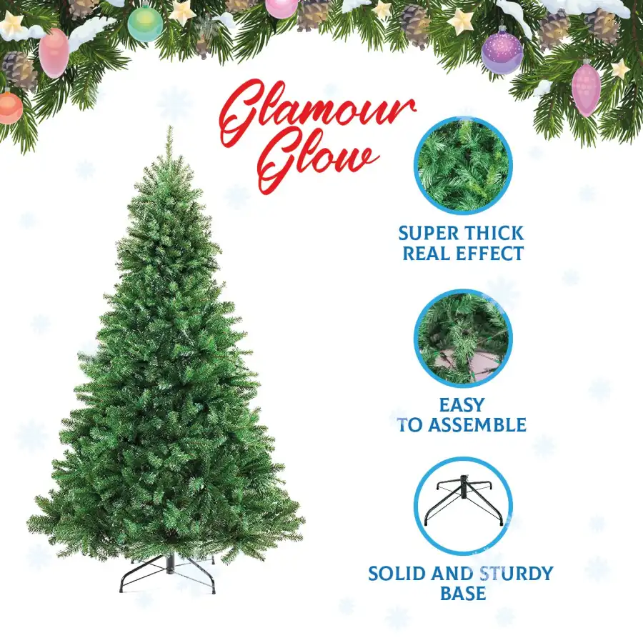 Albero di Natale Artificiale Verde h 240 cm - Glamour Glow Holyhome - 2