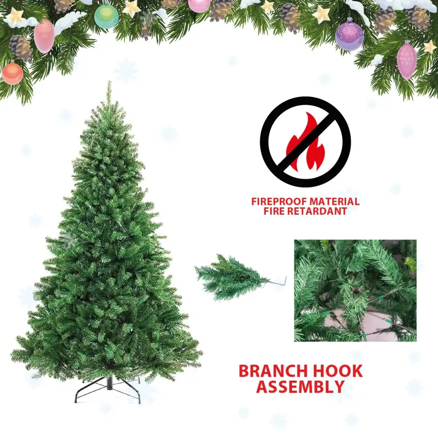 Albero di Natale Artificiale Verde h 240 cm - Glamour Glow Holyhome - 3